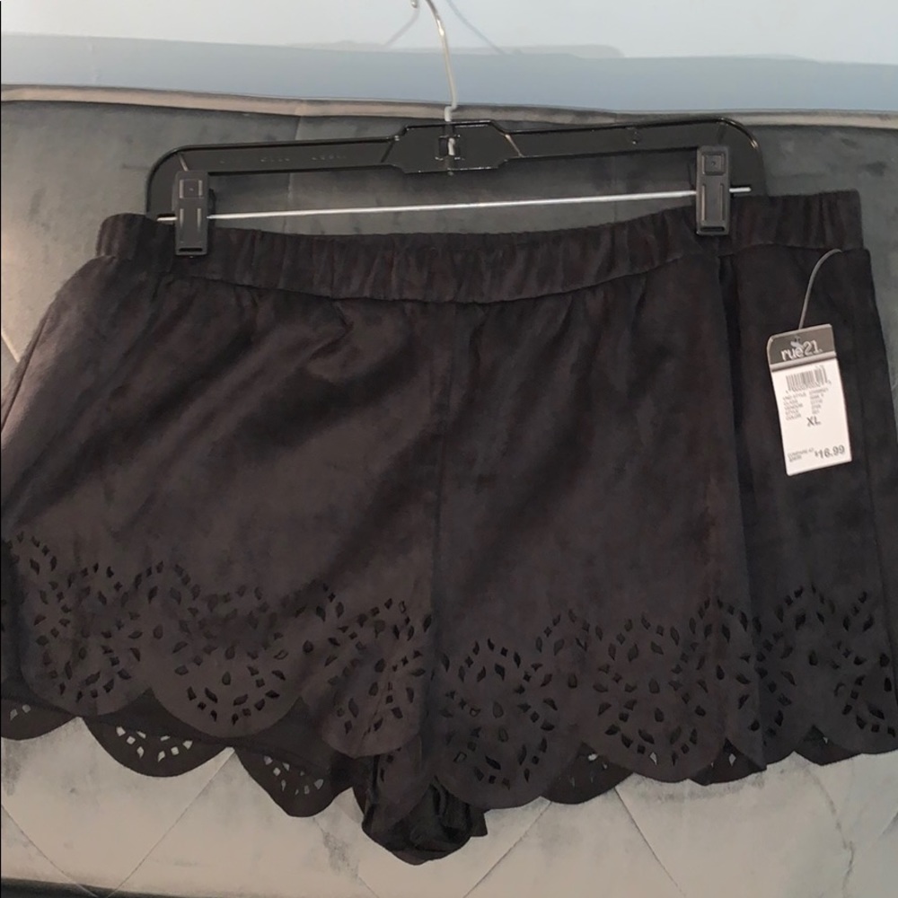 suede shorts
